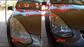 The entire process of restoring headlights (66) #automobile #satisfying #car