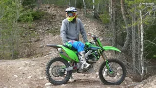 Kawasaki KX250F - Wheelies & Sweet 4-Stroke Sounds | FMF 4.1 Pipe (Raw)