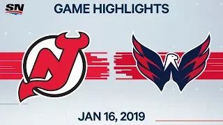 NHL Highlights | Devils vs. Capitals – Jan. 16, 2020