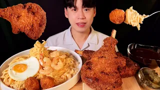 SUB)크림파스타 & 돈마호크 먹방 ASMR 토마호크 X 돈마호크 O Cream Pasta & Fried Tomahawk MUKBANG