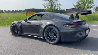 PORSCHE 992 GT3 RS SPIED TESTING AROUND THE NÜRBURGRING | CAR CHASE