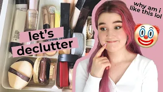 Declutter My Makeup With Me | Foundation, Primers, Concealer, Powder