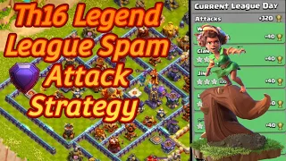 Th16 root rider witch spam attack strategy | Th16 legend league attack strategy | Clash of Clans