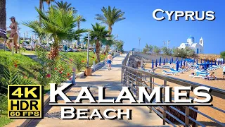 Kalamies Beach Protaras , Cyprus in 4K 60fps HDR (UHD) Dolby Atmos 💖 The best Places 👀 Walking Tour