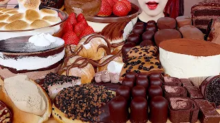 ASMR CHOCOLATE DESSERTS PARTY🍫 MUKBANG 초콜릿 디저트 먹방 모음 eating sounds