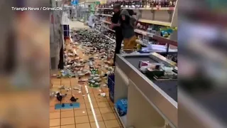 Shopper smashes up hundreds of booze bottles in Aldi