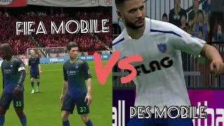 PES 20 MOBILE VS FIFA MOBILE 20 COMPARISON GRAPHIC 60 FPS