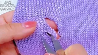 Amazing Way to Repair a Hole in a Knitted Sweater