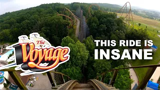 The Voyage Front Row POV Holiday World Unbelievable Wooden Roller Coaster Through the Woods