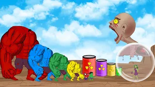 EVOLUTION OF HULK MONSTER vs BIGGEST HEAD: Size Comparison / ANIMATION |SUPER HEROES MOVIE ANIMATION