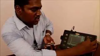 Ultrasonic Testing Angle Beam Calibration using IIW V2 Block