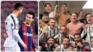 Cristiano Ronaldo celebrates at Nou Camp as Juventus beat Barcelona 0-3 in Champions League