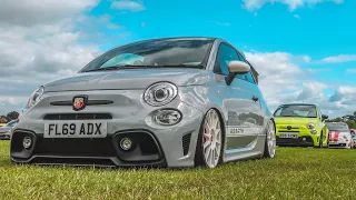 Insane Bagged Abarth 595 Essesse at a 150 car Abarth Meet!