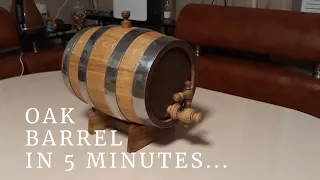 Oak barrel in 5 minutes DIY. How to make a wooden barrel with your own hands