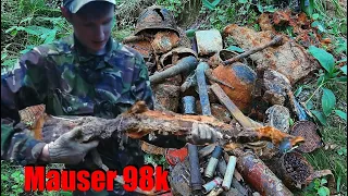 UNTOUCHED GERMAN DUGOUTS ARE FULL OF ARTIFACTS. PART 2 / WWII METAL DETECTING