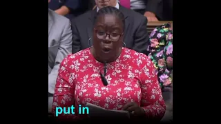 PMQ: Paulette Hamilton challenges the new PM on her comments, “put in more graft”.