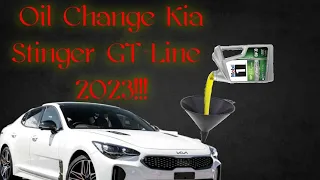 2023 kia stinger gt-line Oil Change at home.