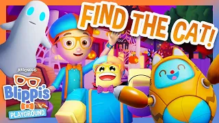 Where's Blippi's Cat in ROBLOX?! Halloween Gaming Video