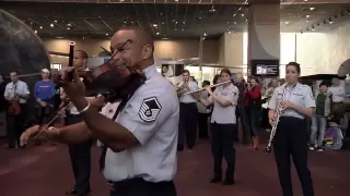 The USAF Band Holiday Flash Mob at the National Air and Space Museum 2013