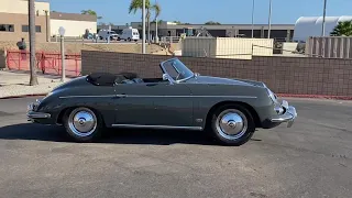 1962 Porsche 356B Twin Grill Roadster Slate Grey European Collectibles - Video