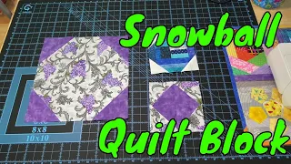 Sewing a Snowball Quilt Block Beginner Friendly