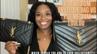 YSL MEDIUM LOULOU VS YSL MEDIUM ENVELOPE BAG| WHICH ONE SHOULD YOU BUY?! | BRWNGIRLLUXE