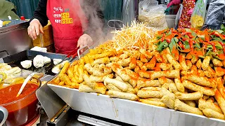 ТОП-15 зимней уличной еды, которую любят корейцы! Лучшие мастера еды на рынке /корейская уличная еда