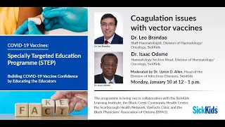 Coagulation issues with vector vaccines