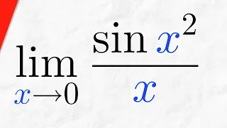 Limit of sinx^2/x as x approaches 0 | Calculus 1 Exercises