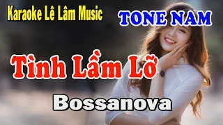 Karaoke Tình Lầm Lỡ Tone Nam  | Lê Lâm Music