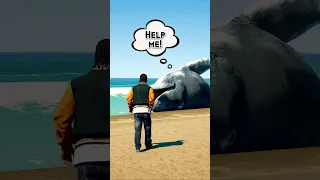 GTA V: DYING WHALE ASKS FRANKLIN FOR HELP 😯| #shorts