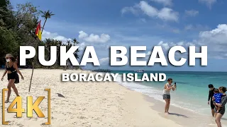 Walking on Boracay's hidden gem, Puka Beach | 4K | Tour From Home TV | Aklan, Philippines