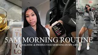 5AM MORNING IN MY LIFE | REALISTIC & PRODUCTIVE ROUTINE + STAYING DISCIPLINED