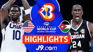 USA 🇺🇸 vs Jordan 🇯🇴 | J9 Highlights | FIBA Basketball World Cup 2023