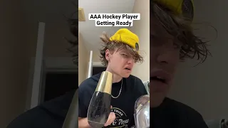 AAA Hockey Player Getting Ready