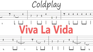 Coldplay - Viva La Vida / Guitar Solo Tab+BackingTrack