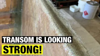 I Continue Fibreglassing Transom Replacement | Pacemaker 20ft | Full BOAT RESTORATION V2 - Part 10