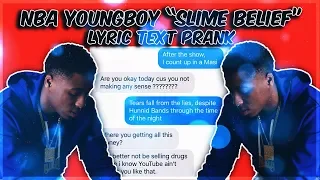 NBA YOUNGBOY "SLIME BELIEF" LYRIC TEXT PRANK ON MOM GONE WRONG!
