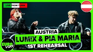 AUSTRIA EUROVISION 2022 1ST REHEARSAL (REACTION): LUM!X ft Pia Maria - Halo