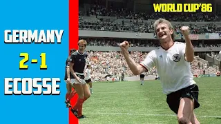 Germany vs Scotland 2 - 1 Highlights World Cup 86 Group Stage