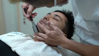 Healing shaving, face massage, ear cleaning, and shampoo at the barber shop Ruffino Chaora