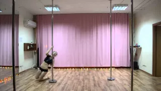 Pole dance. Настя Гужва. Зимний отчетник 2014.