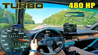 1990 AUDI 200 is a GRANDPA on STEROIDS at the GERMAN AUTOBAHN!
