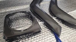 How to: Vinal Wrap Interior Trim Pieces CARBON FIBER WRAP