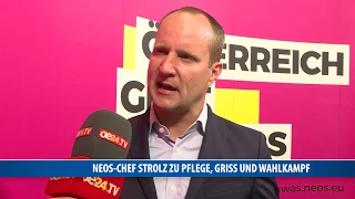 NEOS-Chef Strolz zu Pflege, Griss und Wahlkampf