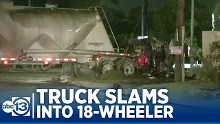 Pickup driver killed in East Freeway crash with 18-wheeler