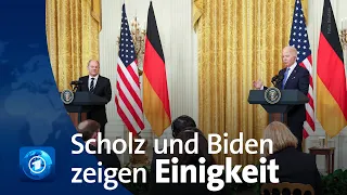 Ukraine-Krise: Biden und Scholz einig bei Sanktionen