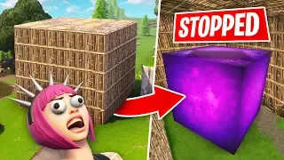 We Tried To STOP THE CUBE FROM MOVING - Fortnite Battle Royale