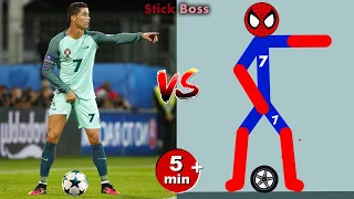 Ronaldo vs Spider Stickman Dismounting funny and epic moments #113