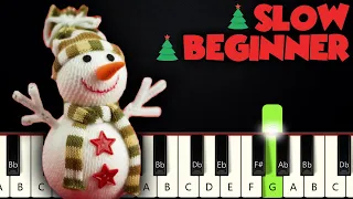 We Wish You A Merry Christmas | SLOW BEGINNER PIANO TUTORIAL + SHEET MUSIC by Betacustic